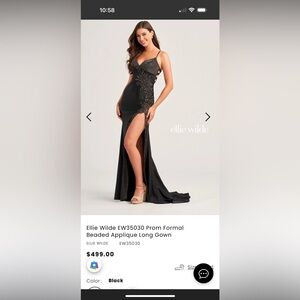 Prom Dress, New! Ellie Wilde black size 6